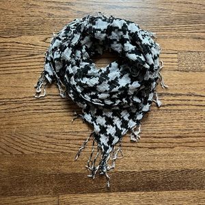 Black White Silver Scarf
